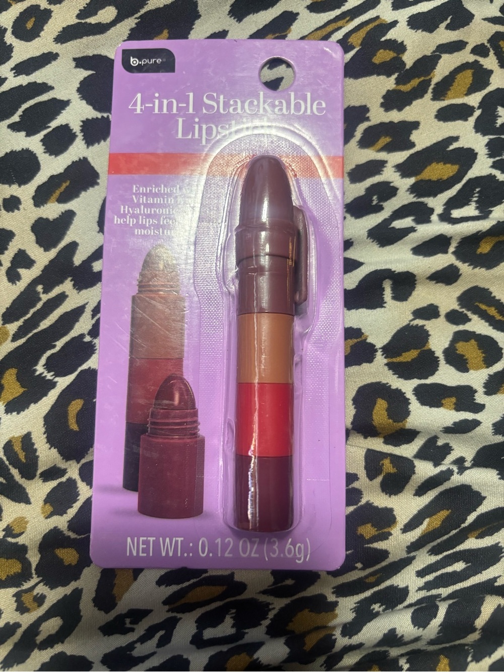 b.pure 4-in-1 Stackable Lipstick - Neutral, Red, Burgundy